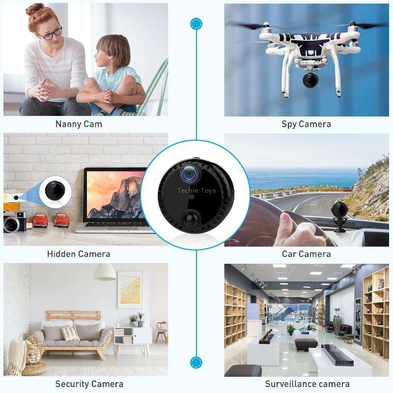 R10 4K HD Night Vision Cell Phone Remote Camera WiFi Webcam Home Network Monitor Camera(White)