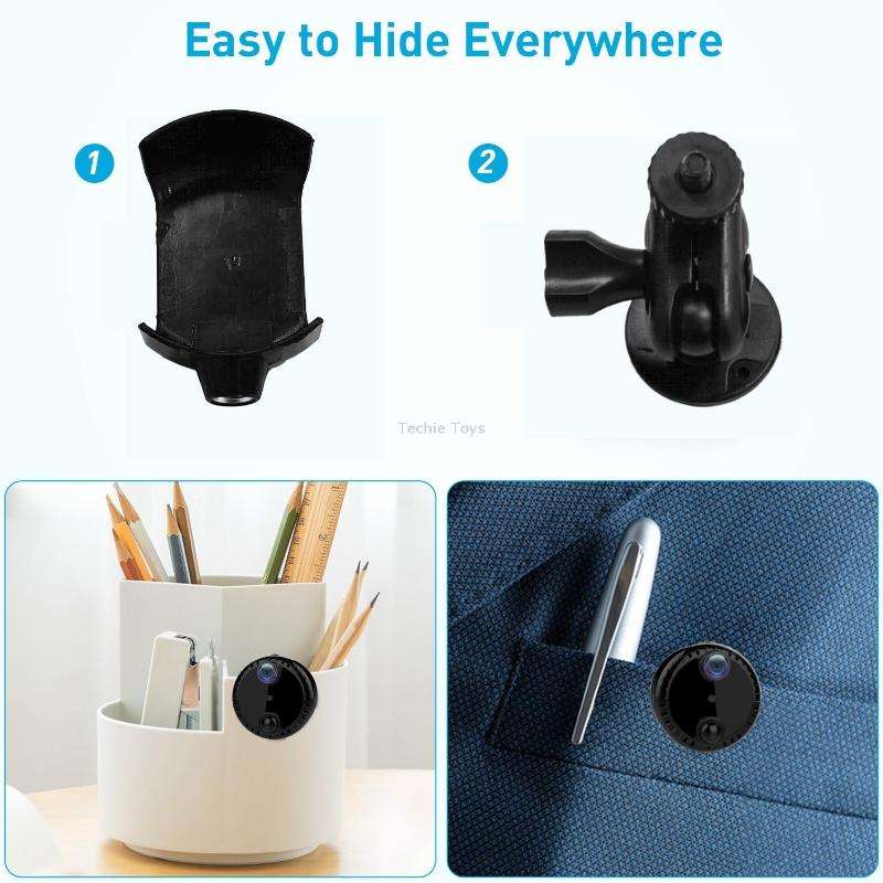 R10 4K HD Night Vision Cell Phone Remote Camera WiFi Webcam Home Network Monitor Camera(White)