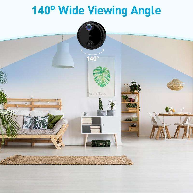 R10 4K HD Night Vision Cell Phone Remote Camera WiFi Webcam Home Network Monitor Camera(White)