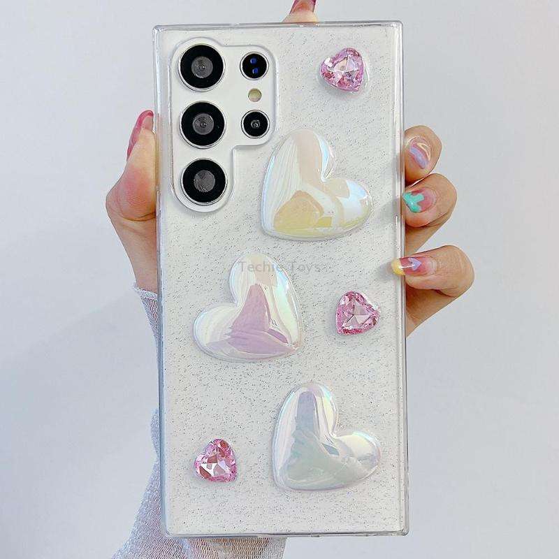 For Samsung Galaxy A13 4G Love Epoxy TPU Protective Case(Pink)