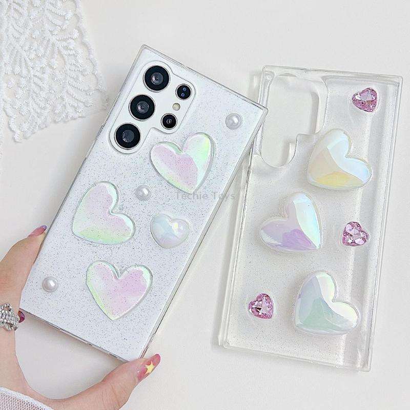 For Samsung Galaxy A13 4G Love Epoxy TPU Protective Case(Pink)