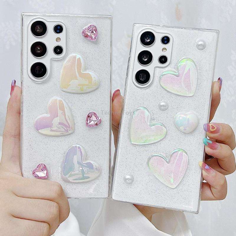 For Samsung Galaxy A13 4G Love Epoxy TPU Protective Case(Pink)