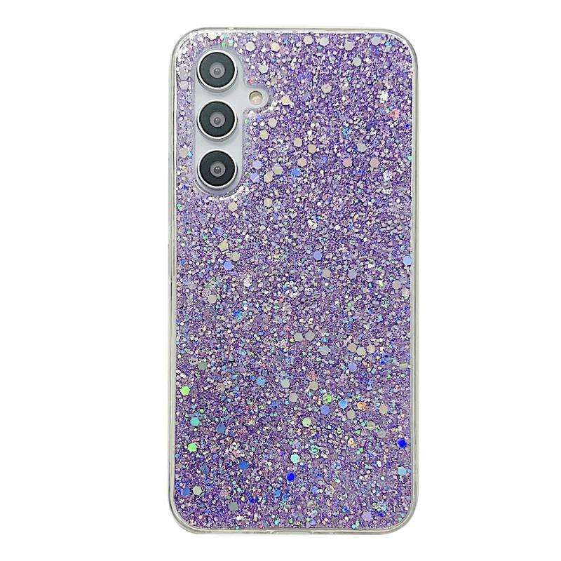For Samsung Galaxy A54 5G Glitter Sequins Epoxy TPU Phone Case(Purple)