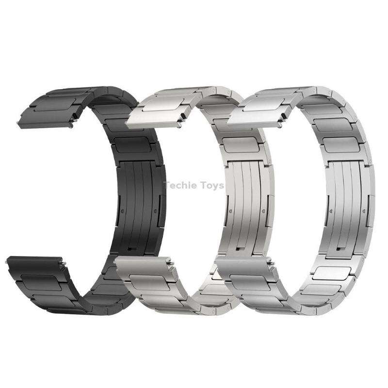 For Garmin Forerunner 255 22mm I-Shaped Titanium Alloy Watch Band(Black)