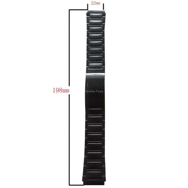 For Garmin Forerunner 255 22mm I-Shaped Titanium Alloy Watch Band(Black)