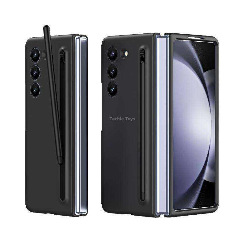 For Samsung Galaxy Z Fold5 5G Skinfeel Shockproof Phone Case, No Pen(Black)