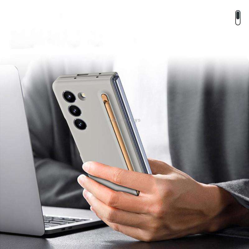 For Samsung Galaxy Z Fold5 5G Skinfeel Shockproof Phone Case, No Pen(Black)