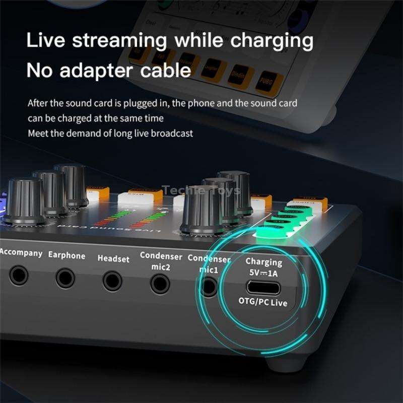 BM800 Live Sound Card with Condenser Microphone Kit(White)