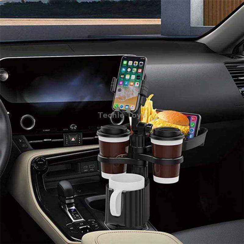 A06 Multifunctional Car Cup Mug Bottle Holder Mobile Phone Mount Stand Food Snack Tray Table(Green)