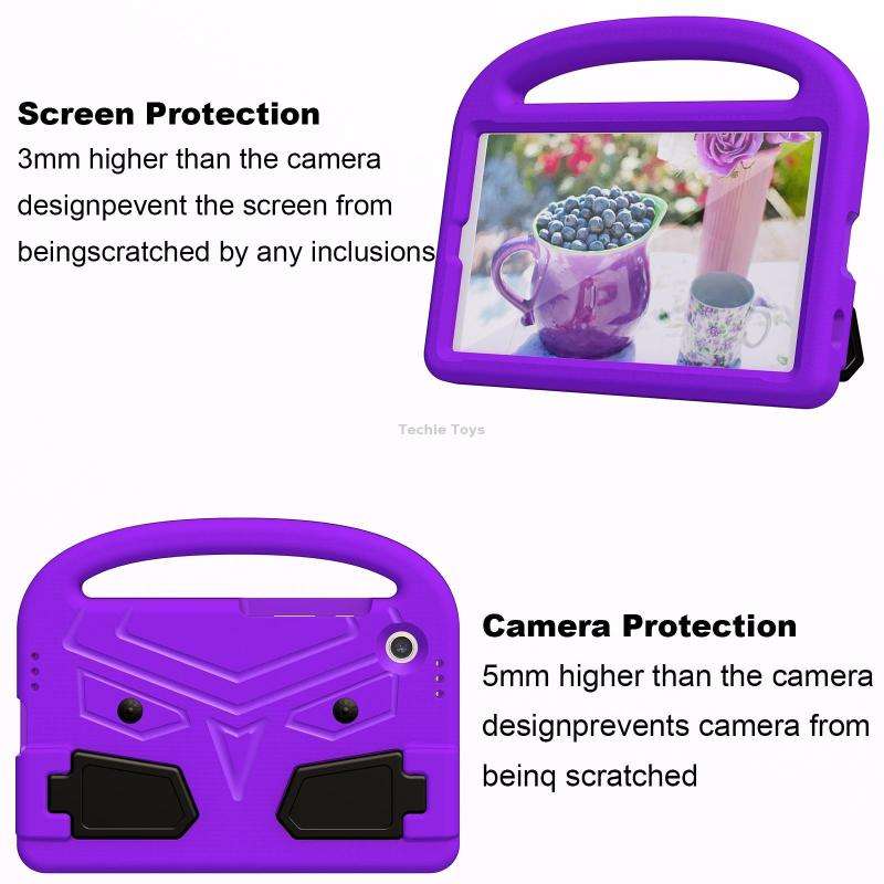 For Samsung Galaxy Tab A9 Sparrow Style Shockproof Kickstand EVA Tablet Case(Purple)