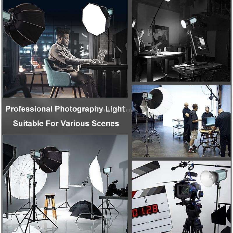 VLOGLITE P100 Professional Photography Video Fill Light 100W High Powerful Bright COB LED Light, Plu