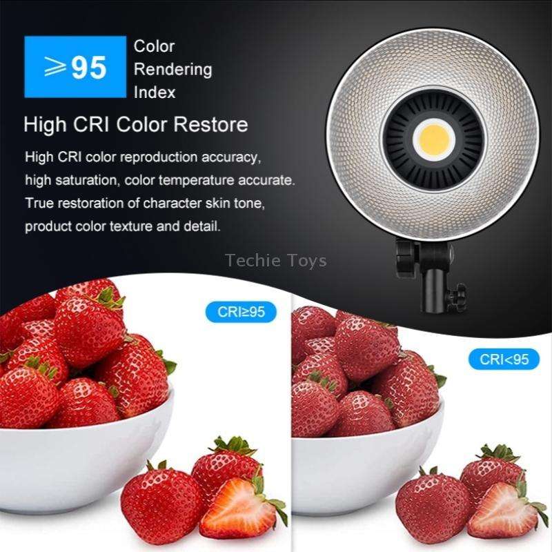 VLOGLITE P100 Professional Photography Video Fill Light 100W High Powerful Bright COB LED Light, Plu