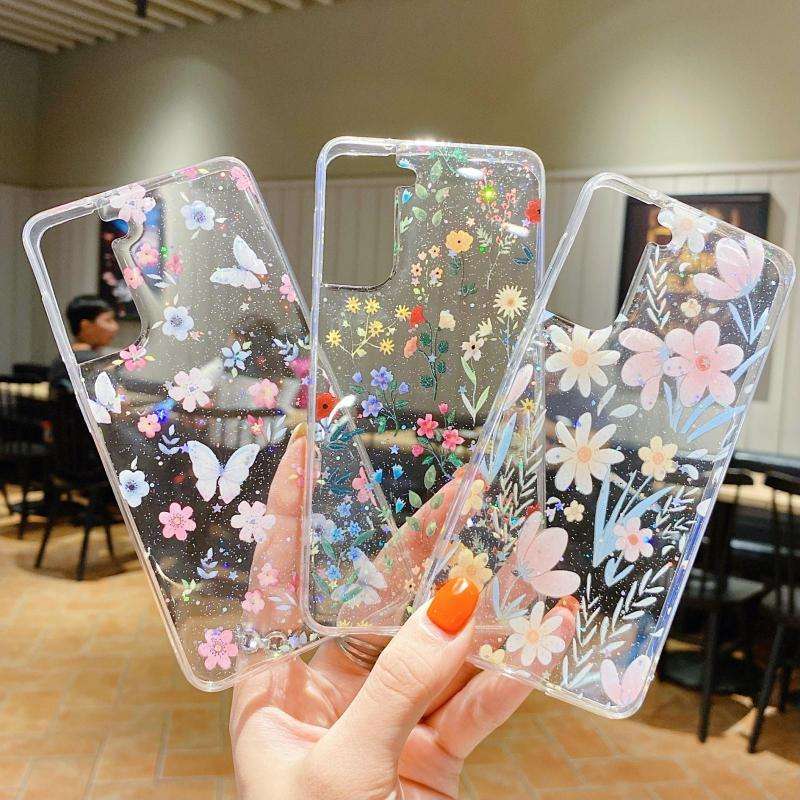 For Samsung Galaxy S23 FE 5G Fresh Small Floral Epoxy TPU Phone Case(D03 Floral Pink)