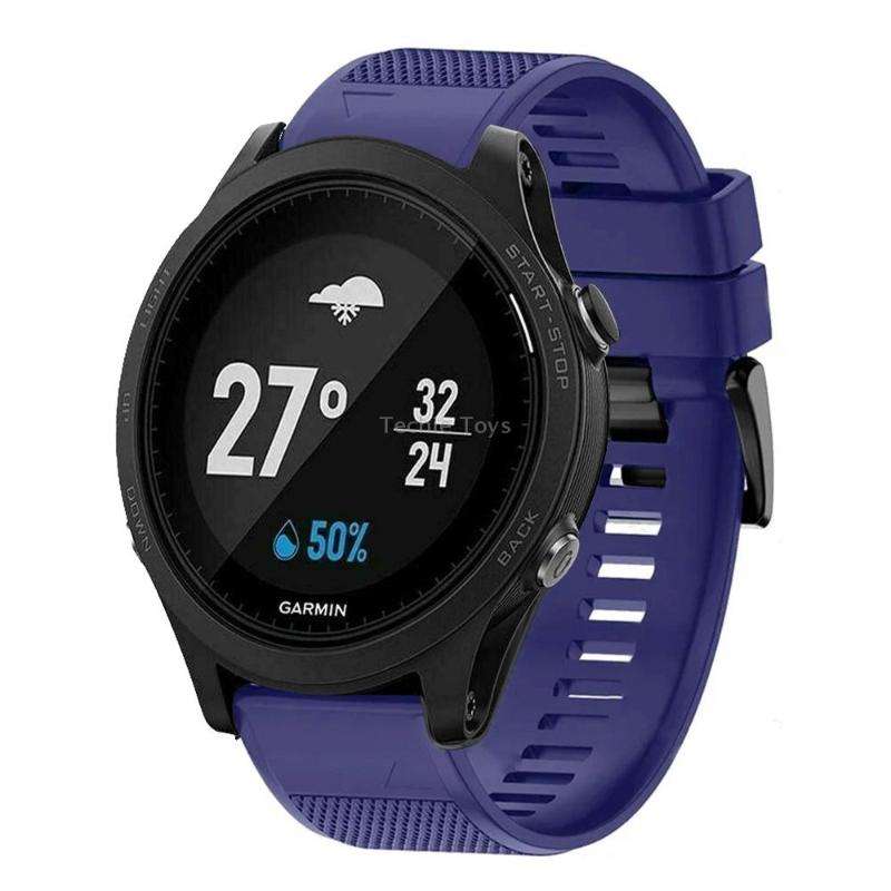 For Garmin Forerunner 935 Quick Release 22mm Silicone Watch Band(Midnight Blue)