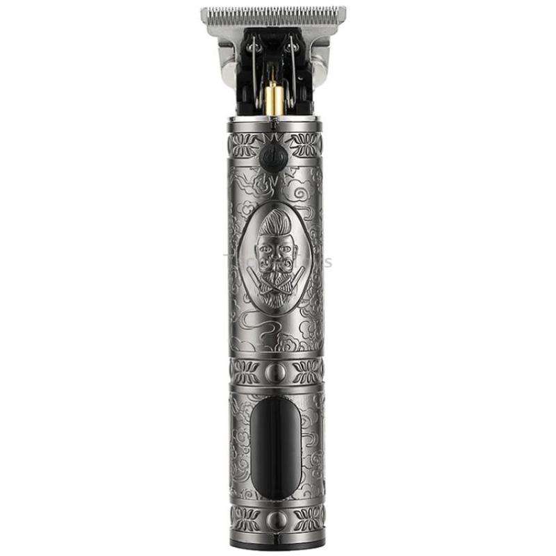 VGR V-228 5W USB Retro Engraving Hair Clipper with LED Digital Display (Silver)