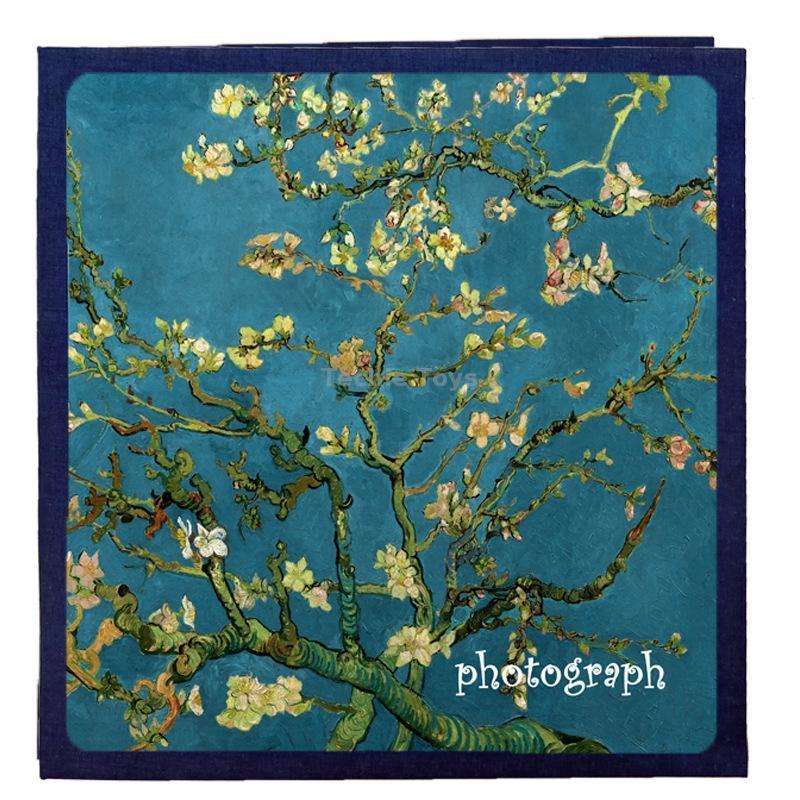 Retro Art DIY Handmade Photo Album Self-Adhesive Film Album, Colour:16 inch Apricot Blossom(40 White