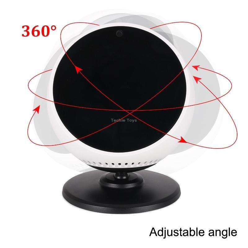 A311 For Amazon Echo Spot Angle Adjustable Bluetooth Speaker Magnets Bracket(Black)