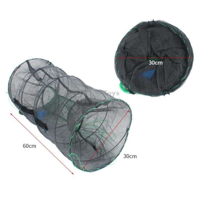 Spring Cage Fishing Net Automatic Folding Shrimp Cage Round Spring Fish Net(Special Mesh Large)