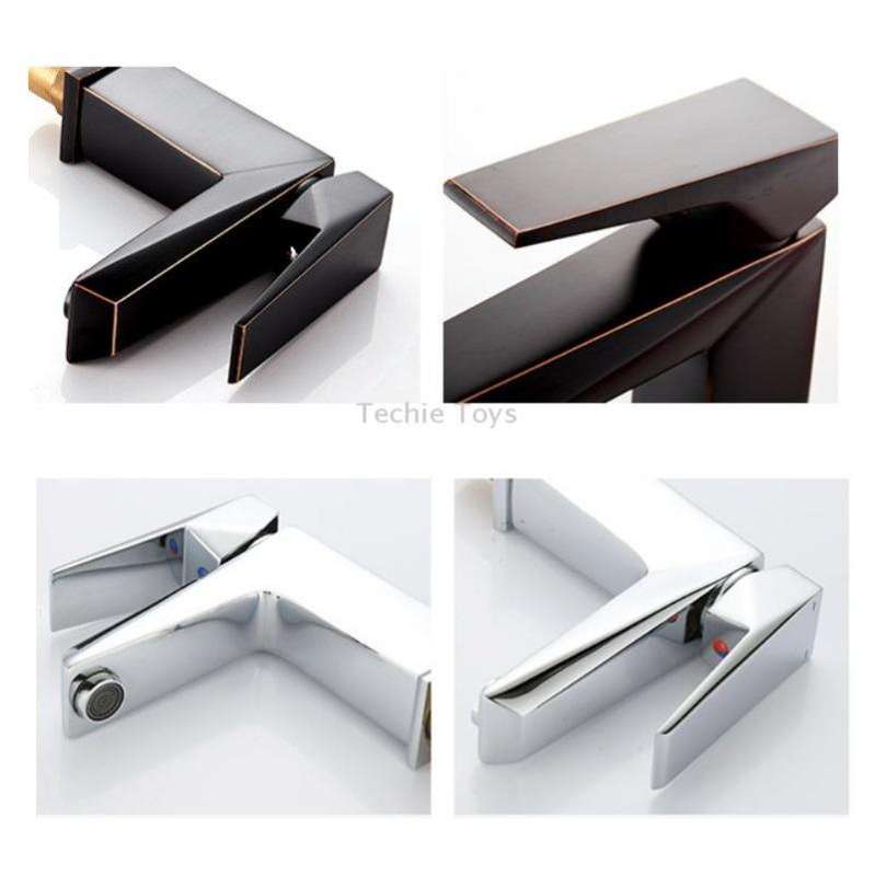 Hardware Faucet Bathroom Hot & Cold Water Faucet, Specification: Black 99508