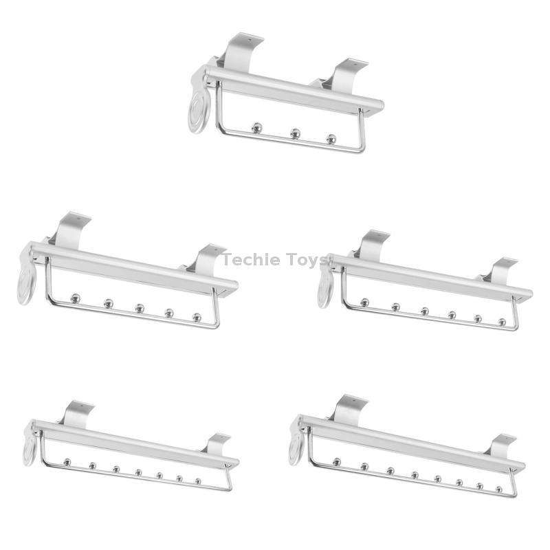 YO5C Monorail 5 Beads Wardrobe Hardware Push-Pull Hanging Rod Clothes Rail
