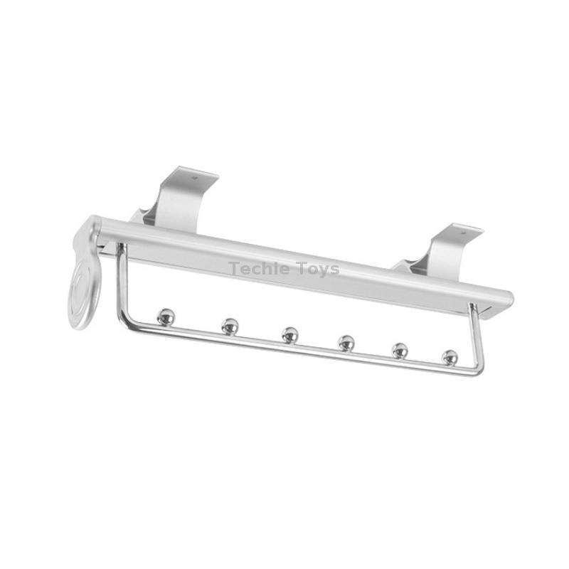 YO5C Monorail 6 Beads Wardrobe Hardware Push-Pull Hanging Rod Clothes Rail