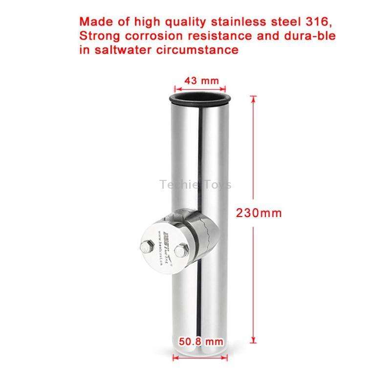 BSET MATEL Marine Hardware 316 Stainless Steel Fishing Rod Seat Yacht Sea Fishing Bracket 19-26mm