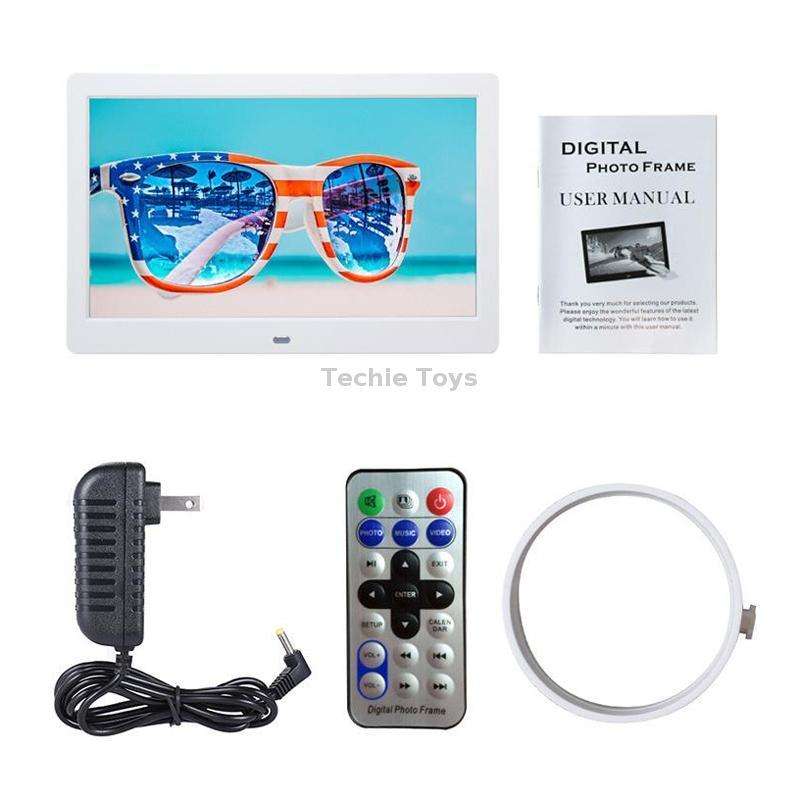DPF-106 10.1 inch Digital Photo Frame LED Video Advertising Machine, Plug:EU Plug(White)