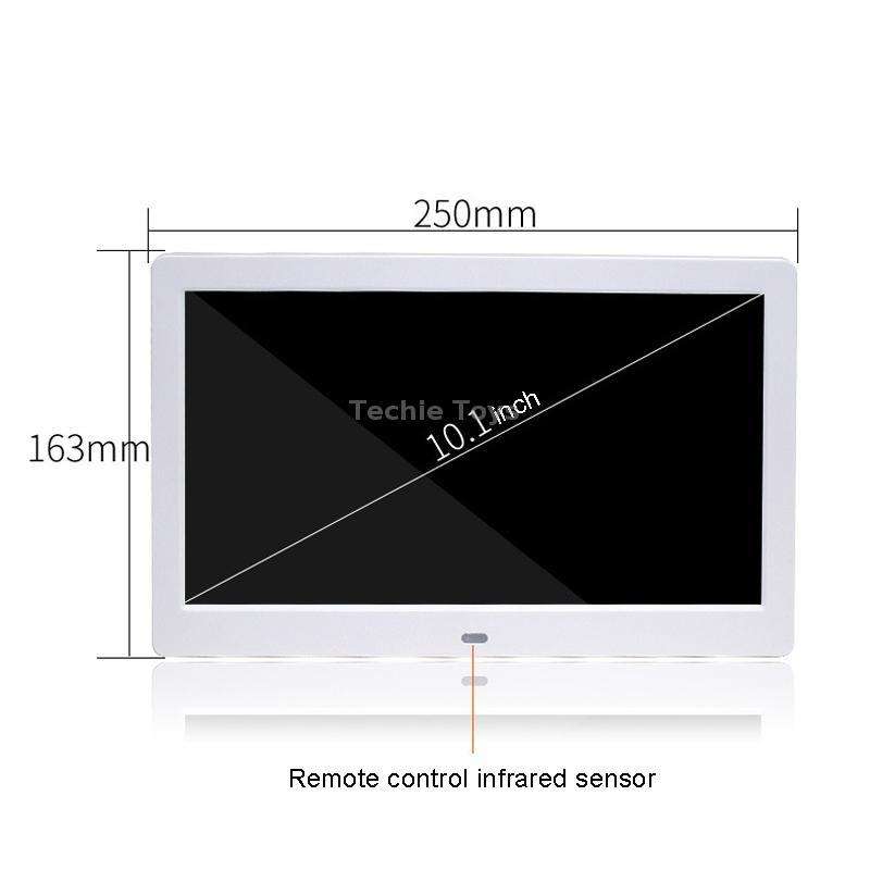 DPF-106 10.1 inch Digital Photo Frame LED Video Advertising Machine, Plug:EU Plug(White)