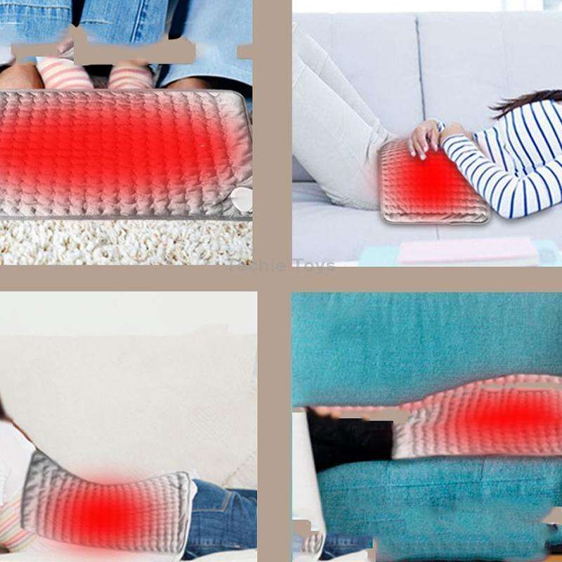 Home Physiotherapy Heating Pad Electric Heating Blanket, Size: 40x30cm, Plug Tpye:EU Plug(Silver Gra