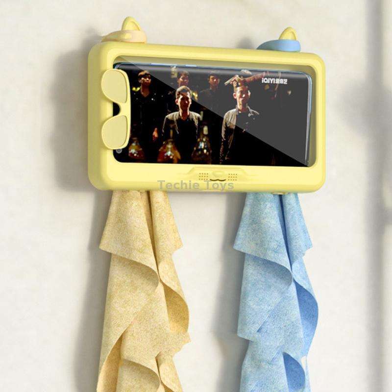 Bathroom Waterproof Mobile Phone Holder Bathing Watch TV Removable Touch Screen Phone Case(Green)