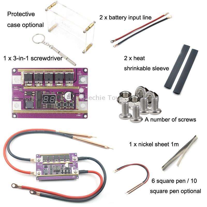 Lead-Acid Battery Version 12V Digital Display DIY Battery Spot Welding Machine Pen Control, Style:Ma