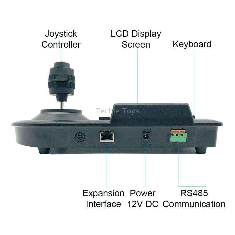 JSK-8003C Monitoring Keyboard PTZ Rocker Ball Camera Keyboard, Specification:4 Axis(EU Plug)