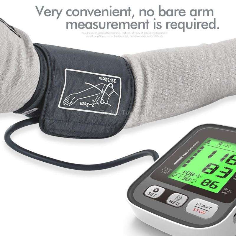 JZ-256A Tri-Color Backlight Automatic Upper Arm Sphygmomanometer Home Electronic Sphygmomanometer, S