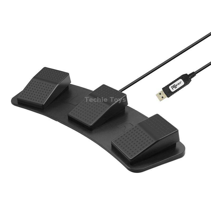 Pcsensor FS23 CF Foot Pedal Switch Keyboard Control Mouse Game Combo Pedal(Photoelectric Mute)