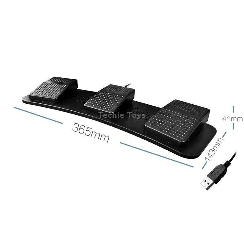 Pcsensor FS23 CF Foot Pedal Switch Keyboard Control Mouse Game Combo Pedal(Photoelectric Mute)