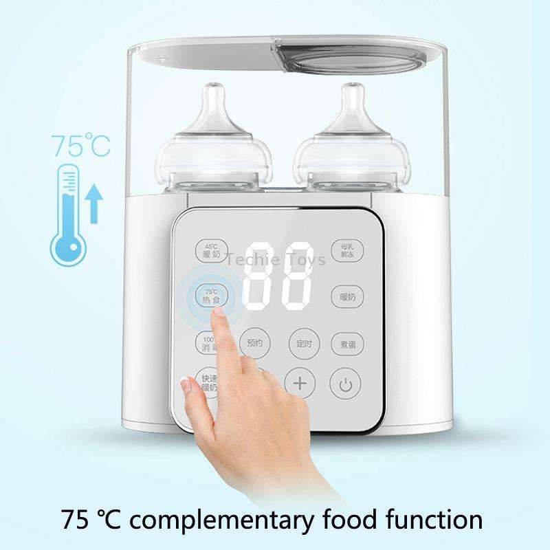 N20 2 In 1 Double Bottle Warmer Sterilization Machine, Plug Specifications: EU Plug(Green)