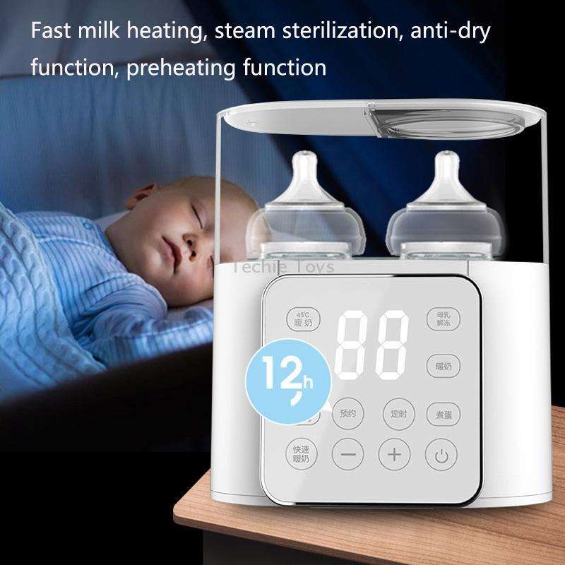 N20 2 In 1 Double Bottle Warmer Sterilization Machine, Plug Specifications: EU Plug(Green)