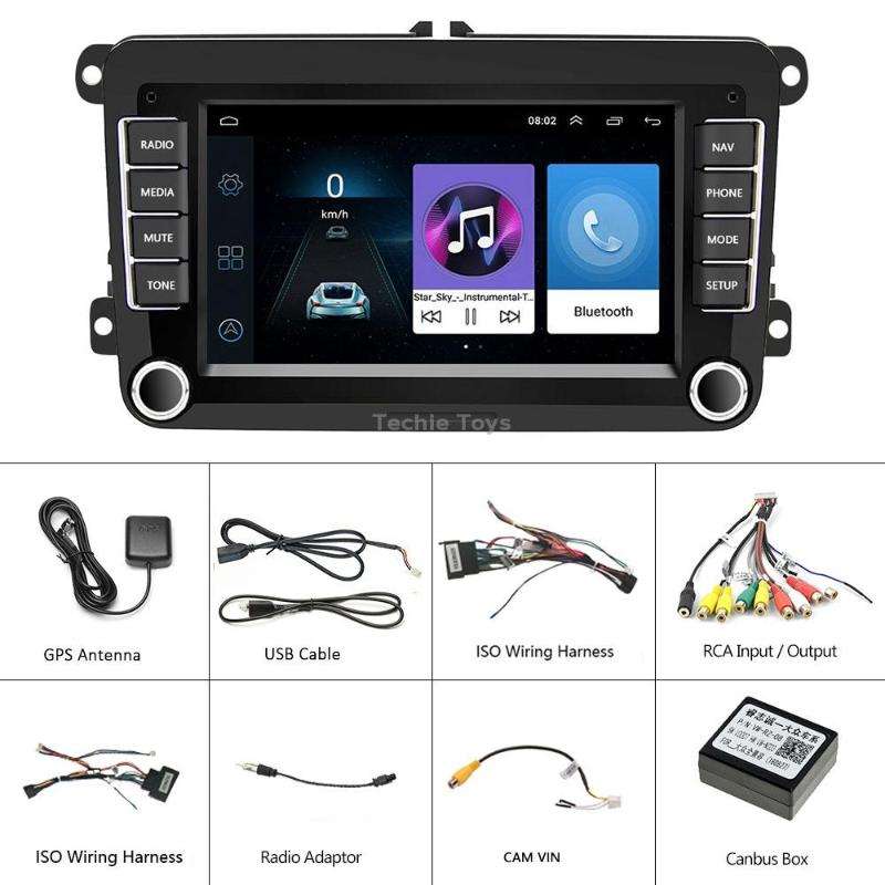 A3040 For Volkswagen 7-inch 2+32G Android Car Navigation Central Control Large Screen Player