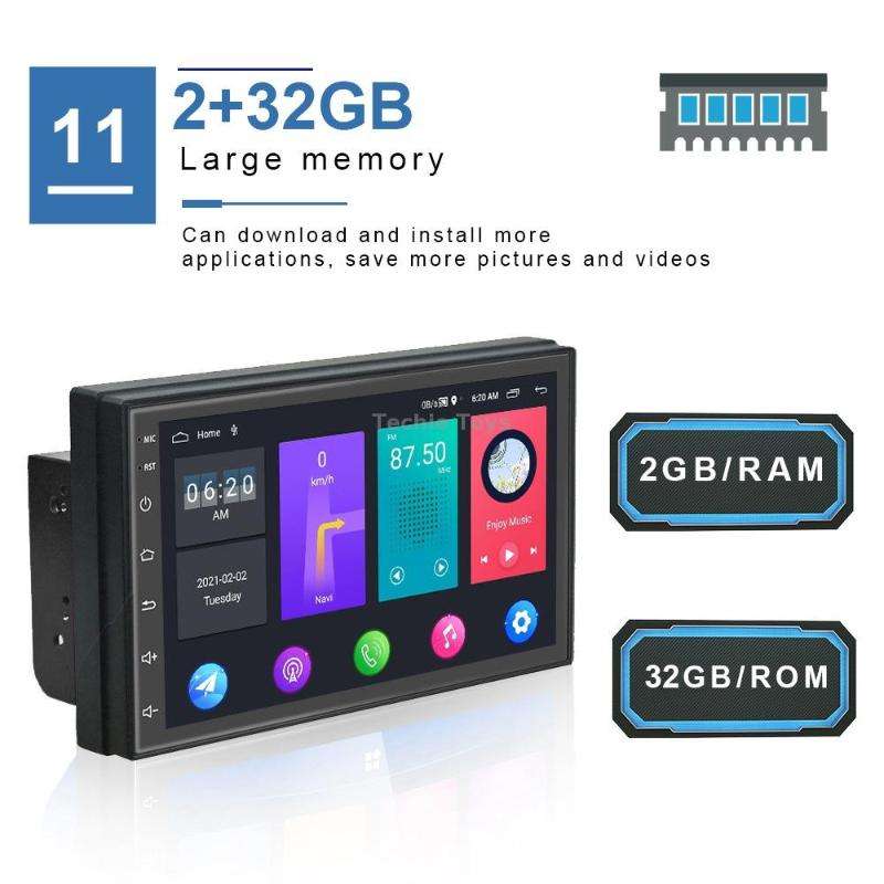 A2798 9 Inch Android WiFi 2+32G Central Control Large screen Universal Car Navigation Reversing Vide