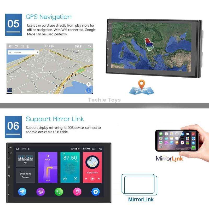 A2798 9 Inch Android WiFi 2+32G Central Control Large screen Universal Car Navigation Reversing Vide