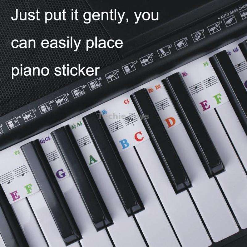 Children Beginner Piano Keyboard Color Stickers Musical Instrument Accessories, Style: Piano Keys 88