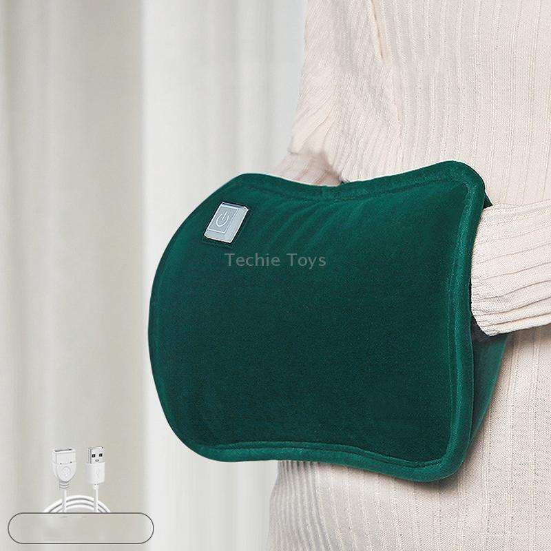 Waterless Graphene Hot Water Bag Rechargeable Hand Warmer,Style: Glove Version 3 Geat(Ink Green)