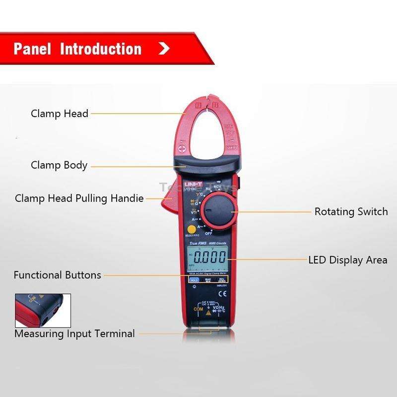 UNI-T UT216B 600A Digital Clamp Meter AC DC Voltage Detector