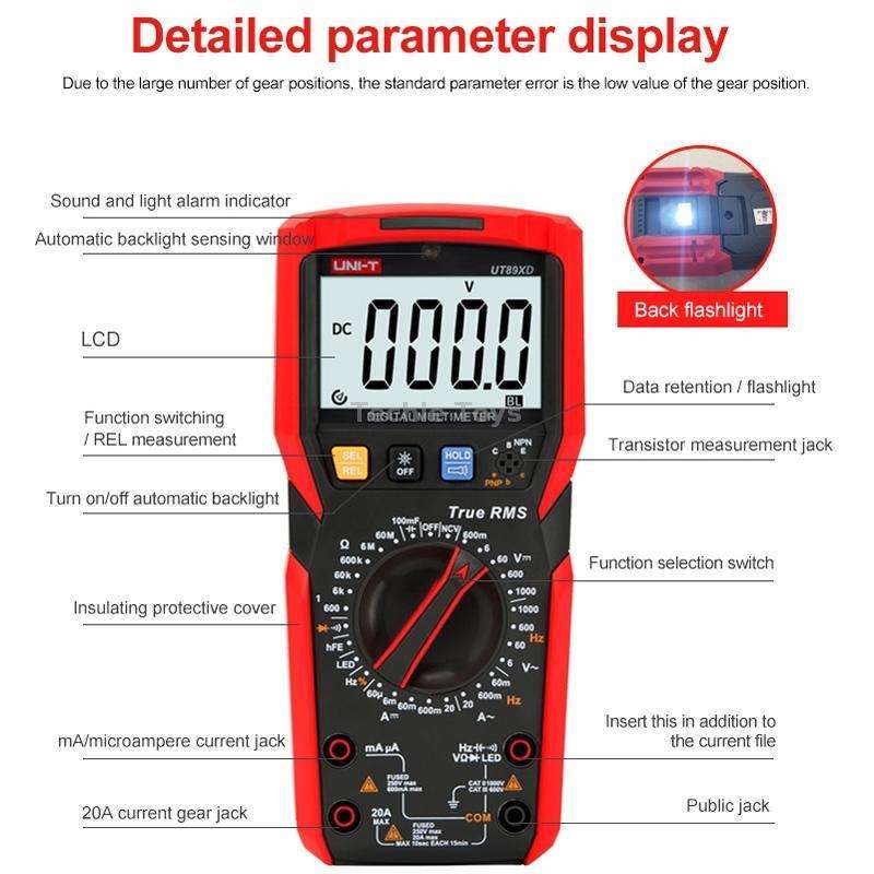 UNI-T UT89XE Digital High-Precision Multimeter Digital Display Multi-Meter