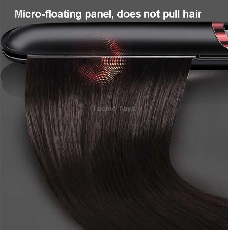35W 2 In 1 Curling and Straightening Dual-use Electric Splin,Specification: US Plug(Black)
