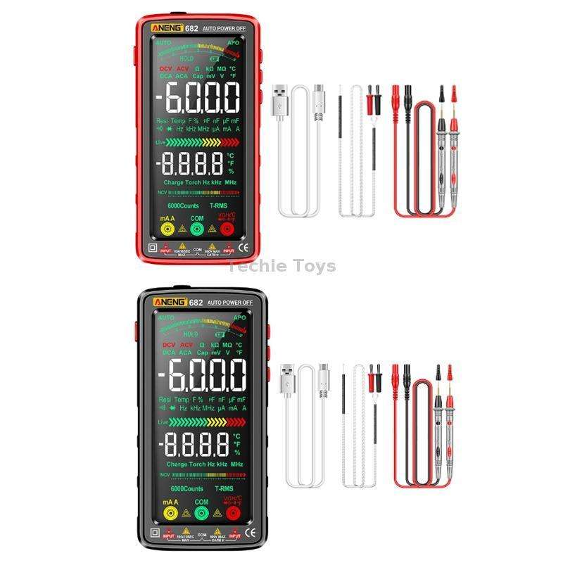ANENG 682 Smart VA Reverse Display Automatic Range Rechargeable Multimeter(Black)