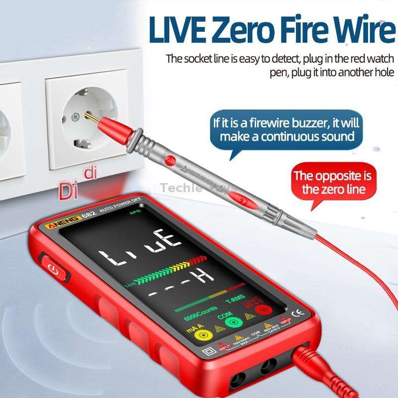 ANENG 682 Smart VA Reverse Display Automatic Range Rechargeable Multimeter(Black)