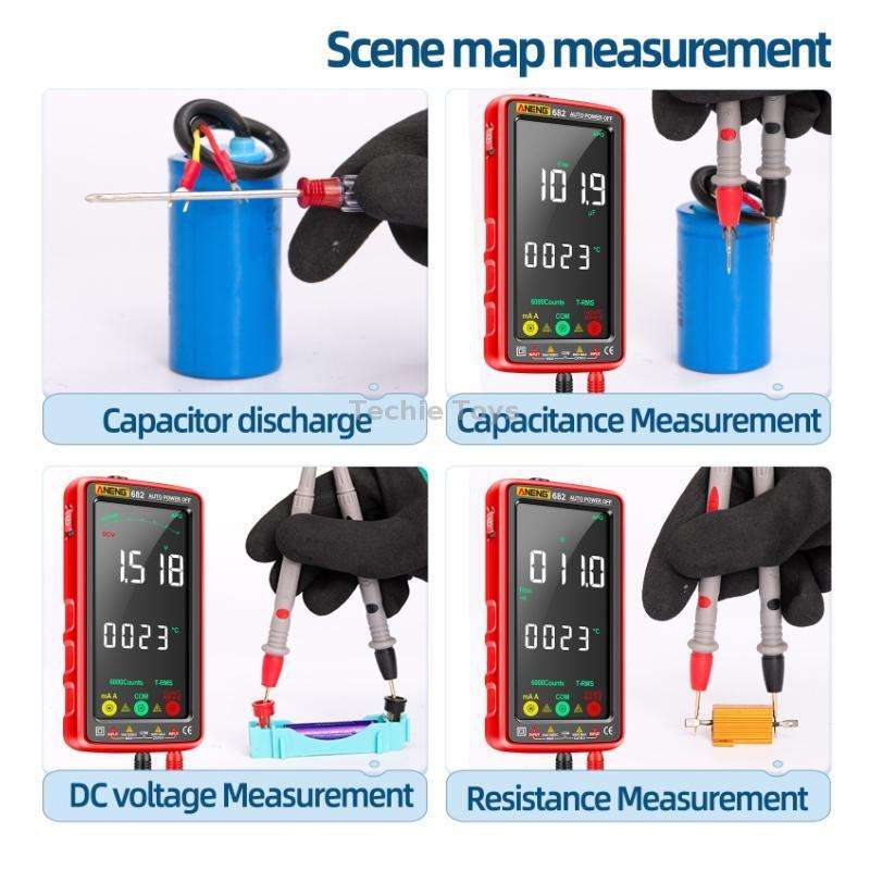ANENG 682 Smart VA Reverse Display Automatic Range Rechargeable Multimeter(Black)