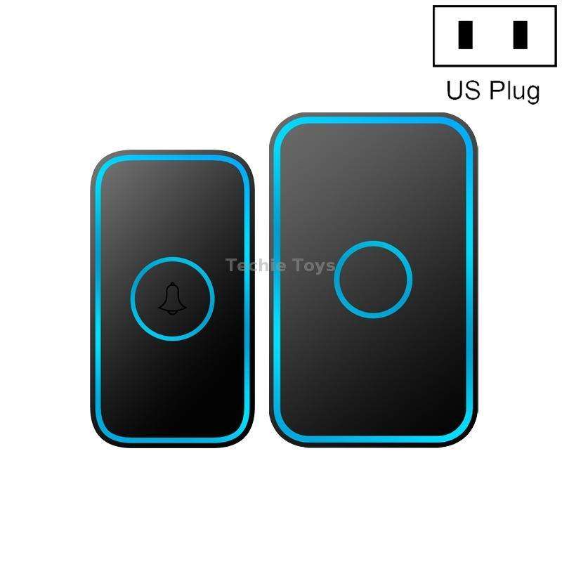 CACAZI A78 Long-Distance Wireless Doorbell Intelligent Remote Control Electronic Doorbell, Style:US