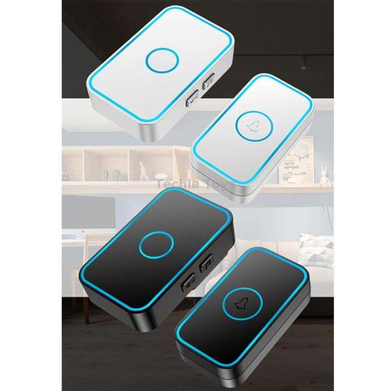 CACAZI A78 Long-Distance Wireless Doorbell Intelligent Remote Control Electronic Doorbell, Style:US